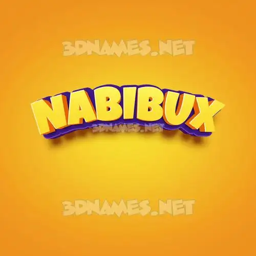 nabibux in Orange Toon style - 3D name wallpaper nabibux in Orange Toon style - 3D name wallpaper