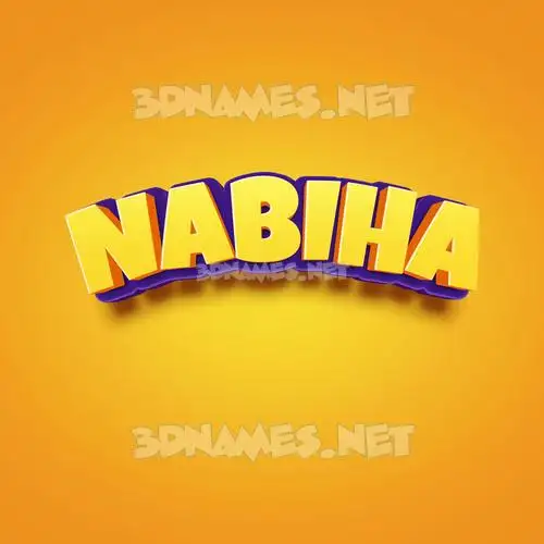 nabiha in Orange Toon style - 3D name wallpaper nabiha in Orange Toon style - 3D name wallpaper