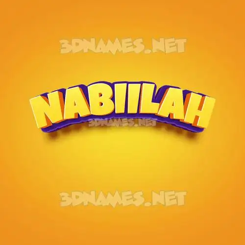 nabiilah in Orange Toon style - 3D name wallpaper nabiilah in Orange Toon style - 3D name wallpaper