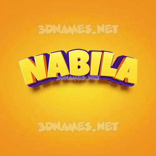 nabila in Orange Toon style - 3D name wallpaper nabila in Orange Toon style - 3D name wallpaper