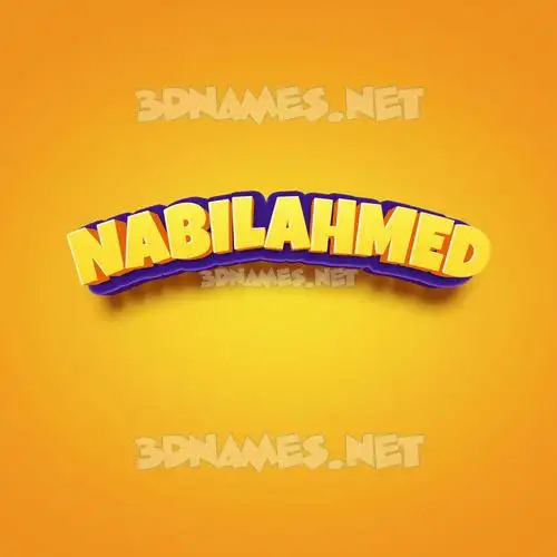 nabilahmed in Orange Toon style - 3D name wallpaper nabilahmed in Orange Toon style - 3D name wallpaper