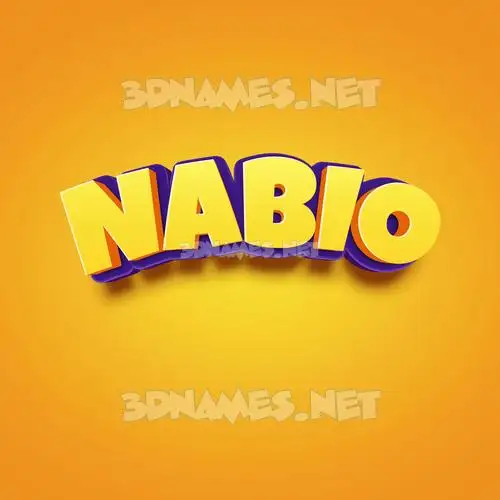 nabio in Orange Toon style - 3D name wallpaper nabio in Orange Toon style - 3D name wallpaper