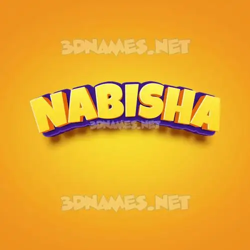 nabisha in Orange Toon style - 3D name wallpaper nabisha in Orange Toon style - 3D name wallpaper