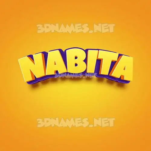 nabita in Orange Toon style - 3D name wallpaper