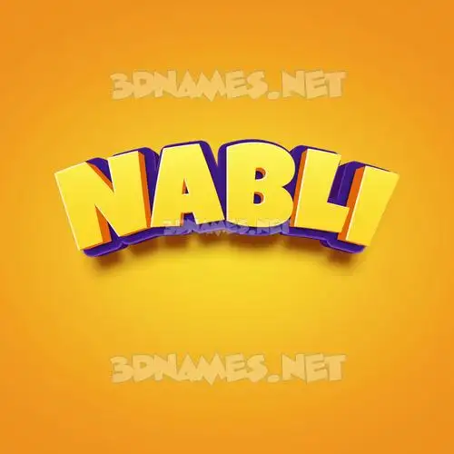 nabli in Orange Toon style - 3D name wallpaper nabli in Orange Toon style - 3D name wallpaper