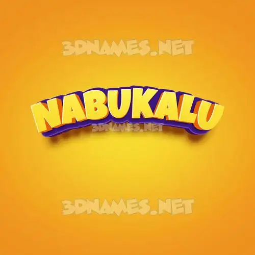 nabukalu in Orange Toon style - 3D name wallpaper