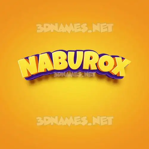 naburox in Orange Toon style - 3D name wallpaper naburox in Orange Toon style - 3D name wallpaper