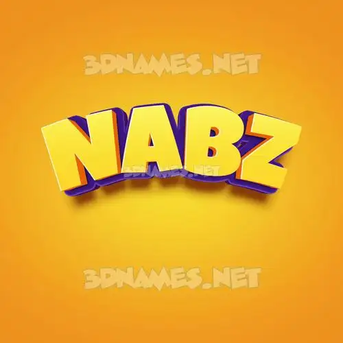 nabz in Orange Toon style - 3D name wallpaper nabz in Orange Toon style - 3D name wallpaper