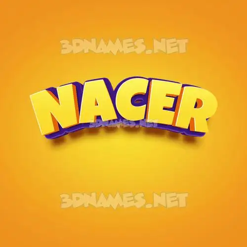 nacer in Orange Toon style - 3D name wallpaper