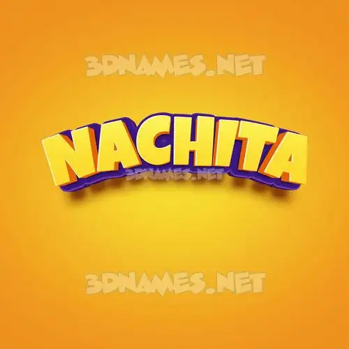 nachita in Orange Toon style - 3D name wallpaper