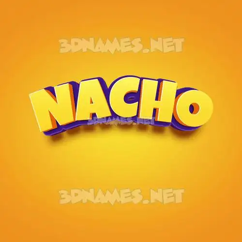 nacho in Orange Toon style - 3D name wallpaper