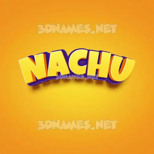 nachu in Orange Toon style - 3D name wallpaper nachu in Orange Toon style - 3D name wallpaper