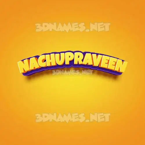 nachupraveen in Orange Toon style - 3D name wallpaper nachupraveen in Orange Toon style - 3D name wallpaper