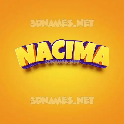 nacima in Orange Toon style - 3D name wallpaper