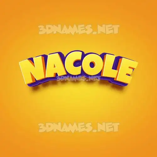 nacole in Orange Toon style - 3D name wallpaper nacole in Orange Toon style - 3D name wallpaper