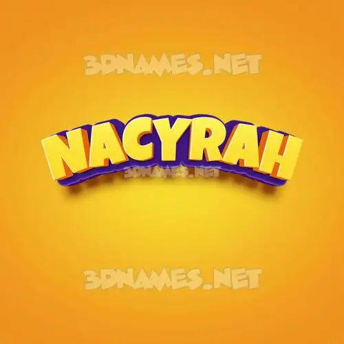 nacyrah in Orange Toon style - 3D name wallpaper