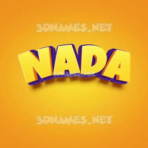 nada in Orange Toon style - 3D name wallpaper nada in Orange Toon style - 3D name wallpaper