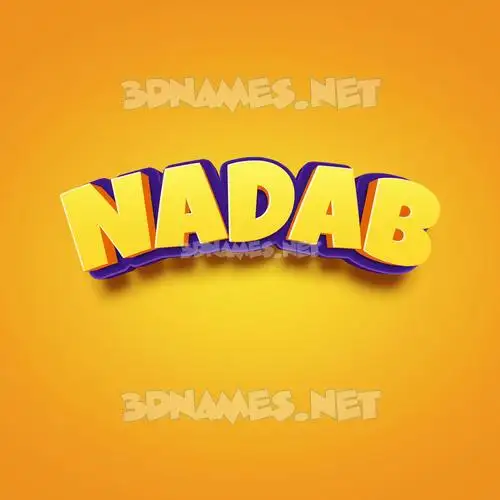 nadab in Orange Toon style - 3D name wallpaper nadab in Orange Toon style - 3D name wallpaper