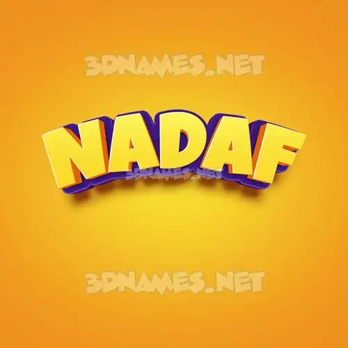 nadaf in Orange Toon style - 3D name wallpaper nadaf in Orange Toon style - 3D name wallpaper