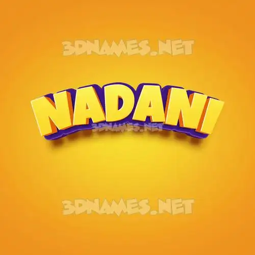 nadani in Orange Toon style - 3D name wallpaper nadani in Orange Toon style - 3D name wallpaper
