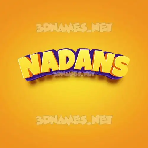 nadans in Orange Toon style - 3D name wallpaper nadans in Orange Toon style - 3D name wallpaper