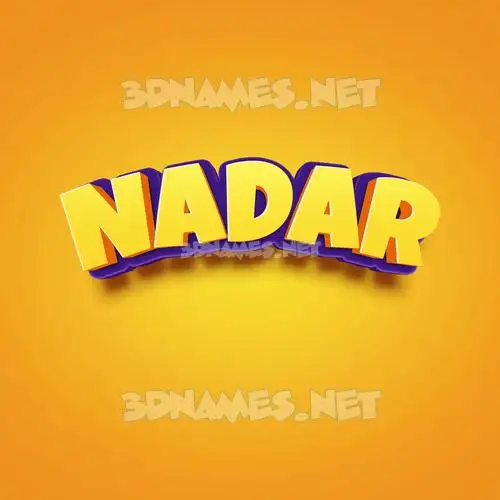 nadar in Orange Toon style - 3D name wallpaper