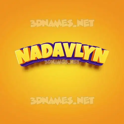 nadavlyn in Orange Toon style - 3D name wallpaper