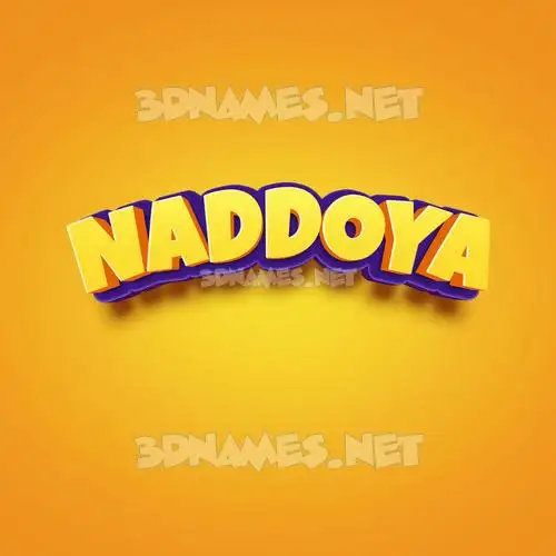 naddoya in Orange Toon style - 3D name wallpaper