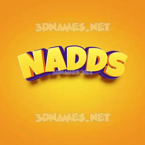 nadds in Orange Toon style - 3D name wallpaper