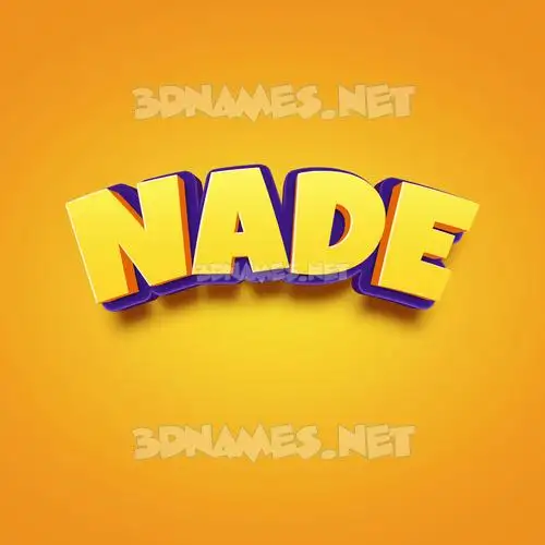 nade in Orange Toon style - 3D name wallpaper nade in Orange Toon style - 3D name wallpaper