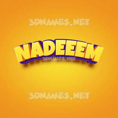 nadeeem in Orange Toon style - 3D name wallpaper nadeeem in Orange Toon style - 3D name wallpaper