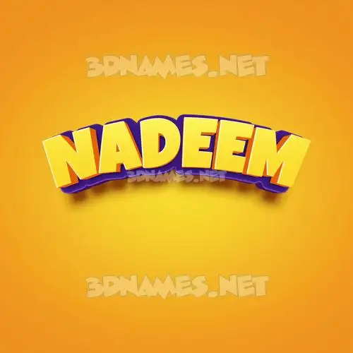nadeem in Orange Toon style - 3D name wallpaper nadeem in Orange Toon style - 3D name wallpaper