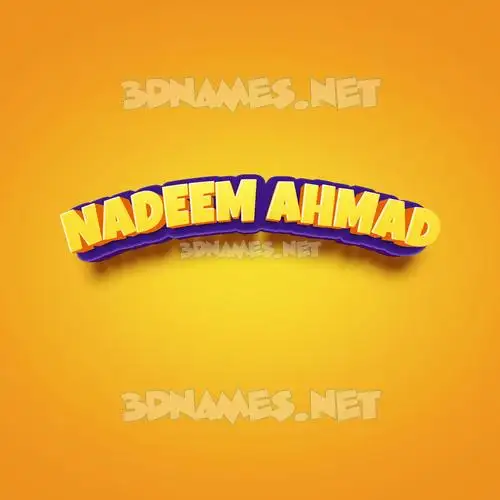 nadeem ahmad in Orange Toon style - 3D name wallpaper nadeem ahmad in Orange Toon style - 3D name wallpaper