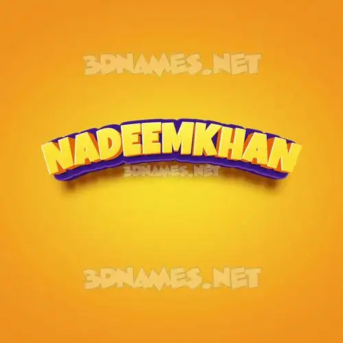 nadeemkhan in Orange Toon style - 3D name wallpaper nadeemkhan in Orange Toon style - 3D name wallpaper