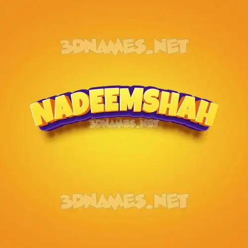 nadeemshah in Orange Toon style - 3D name wallpaper nadeemshah in Orange Toon style - 3D name wallpaper