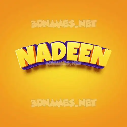 nadeen in Orange Toon style - 3D name wallpaper nadeen in Orange Toon style - 3D name wallpaper