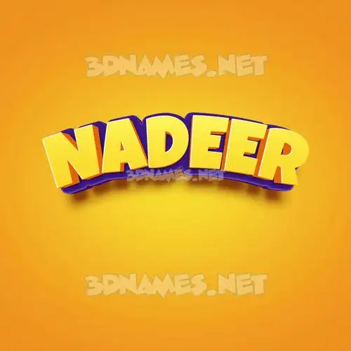 nadeer in Orange Toon style - 3D name wallpaper nadeer in Orange Toon style - 3D name wallpaper