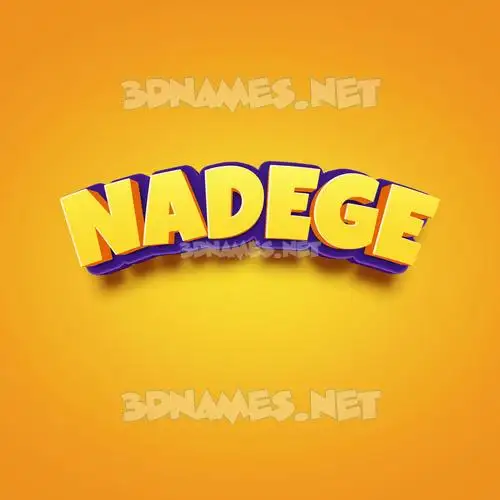 nadege in Orange Toon style - 3D name wallpaper