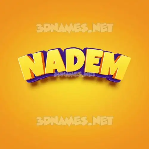 nadem in Orange Toon style - 3D name wallpaper nadem in Orange Toon style - 3D name wallpaper