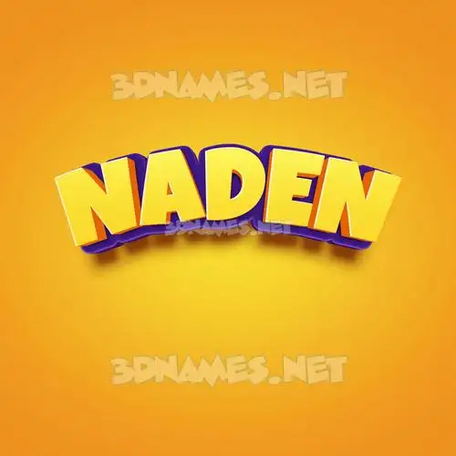 naden in Orange Toon style - 3D name wallpaper