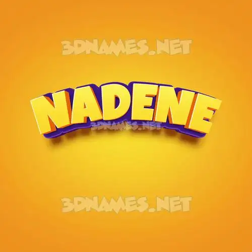 nadene in Orange Toon style - 3D name wallpaper