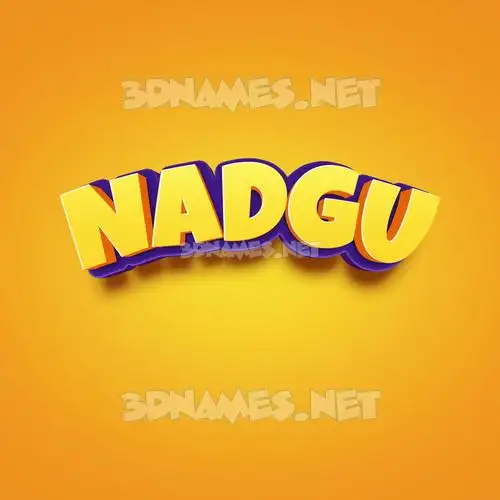 nadgu in Orange Toon style - 3D name wallpaper nadgu in Orange Toon style - 3D name wallpaper
