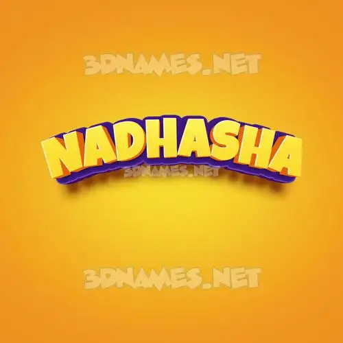 nadhasha in Orange Toon style - 3D name wallpaper nadhasha in Orange Toon style - 3D name wallpaper