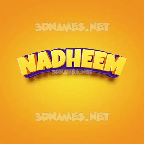 nadheem in Orange Toon style - 3D name wallpaper nadheem in Orange Toon style - 3D name wallpaper
