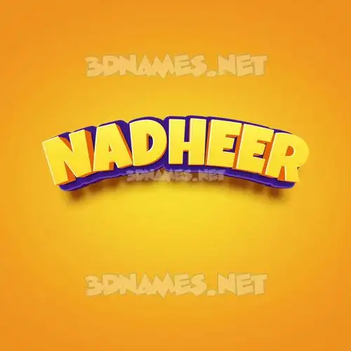 nadheer in Orange Toon style - 3D name wallpaper nadheer in Orange Toon style - 3D name wallpaper
