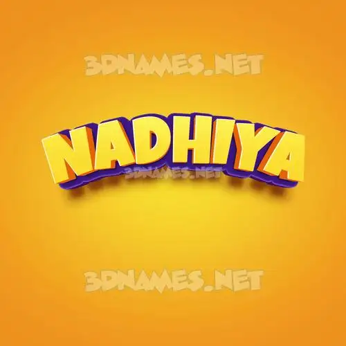 nadhiya in Orange Toon style - 3D name wallpaper nadhiya in Orange Toon style - 3D name wallpaper