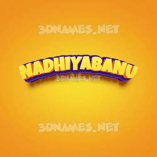 nadhiyabanu in Orange Toon style - 3D name wallpaper nadhiyabanu in Orange Toon style - 3D name wallpaper