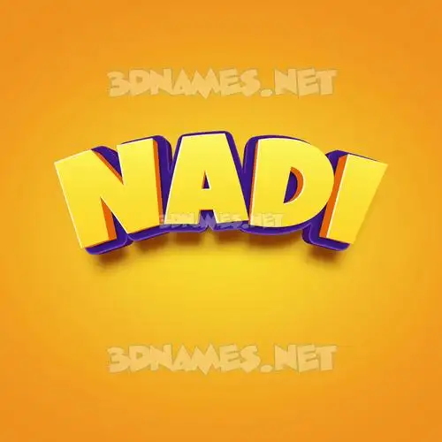 nadi in Orange Toon style - 3D name wallpaper nadi in Orange Toon style - 3D name wallpaper
