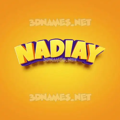 nadiay in Orange Toon style - 3D name wallpaper