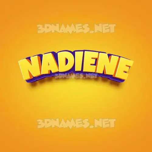 nadiene in Orange Toon style - 3D name wallpaper